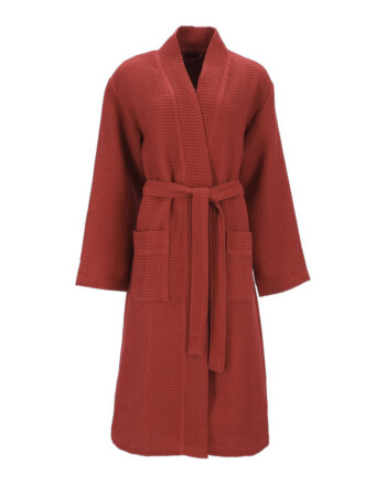 Waffle Piqué Bathrobe "Siam" - Image 3