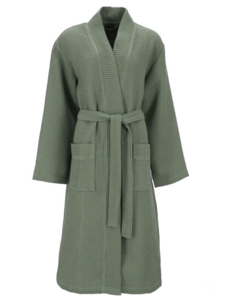 Waffle Piqué Bathrobe "Siam" - Image 4